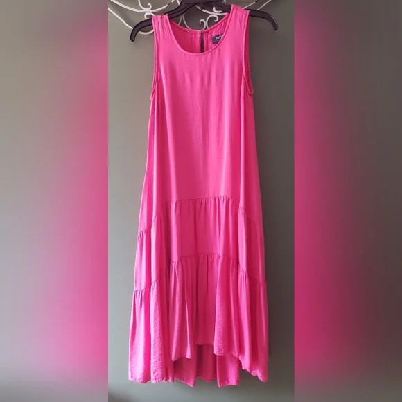 Maeve Pink Gorgeous High Low Cotton Viscose Dress!!! - Picture 2 of 12